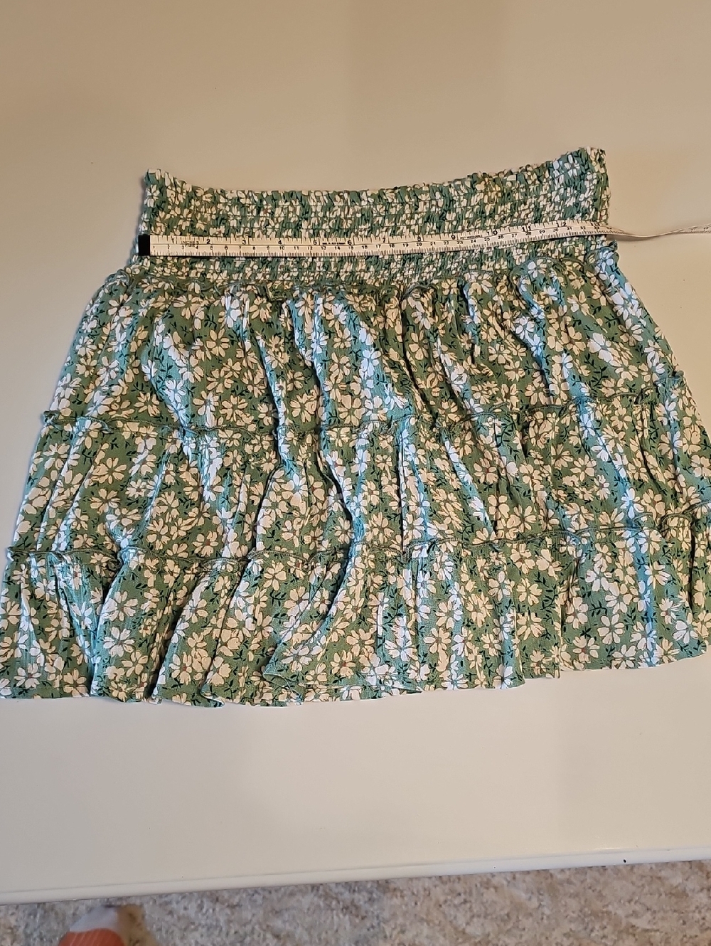 Pink Lily - Through The Garden Skort- Light Green Floral